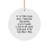Case Manager Circle Ornament, Funny Quote Gifts from Friends to Family, Christmas Unique Gifts for Her Him - Image 1