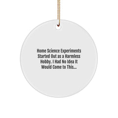 Home Science Experiments Gifts for Women - Funny Christmas Circle Ornament, Gifts from Women for Home Science Experiments Enthusiasts, Circle Shaped Decoration - Image 1