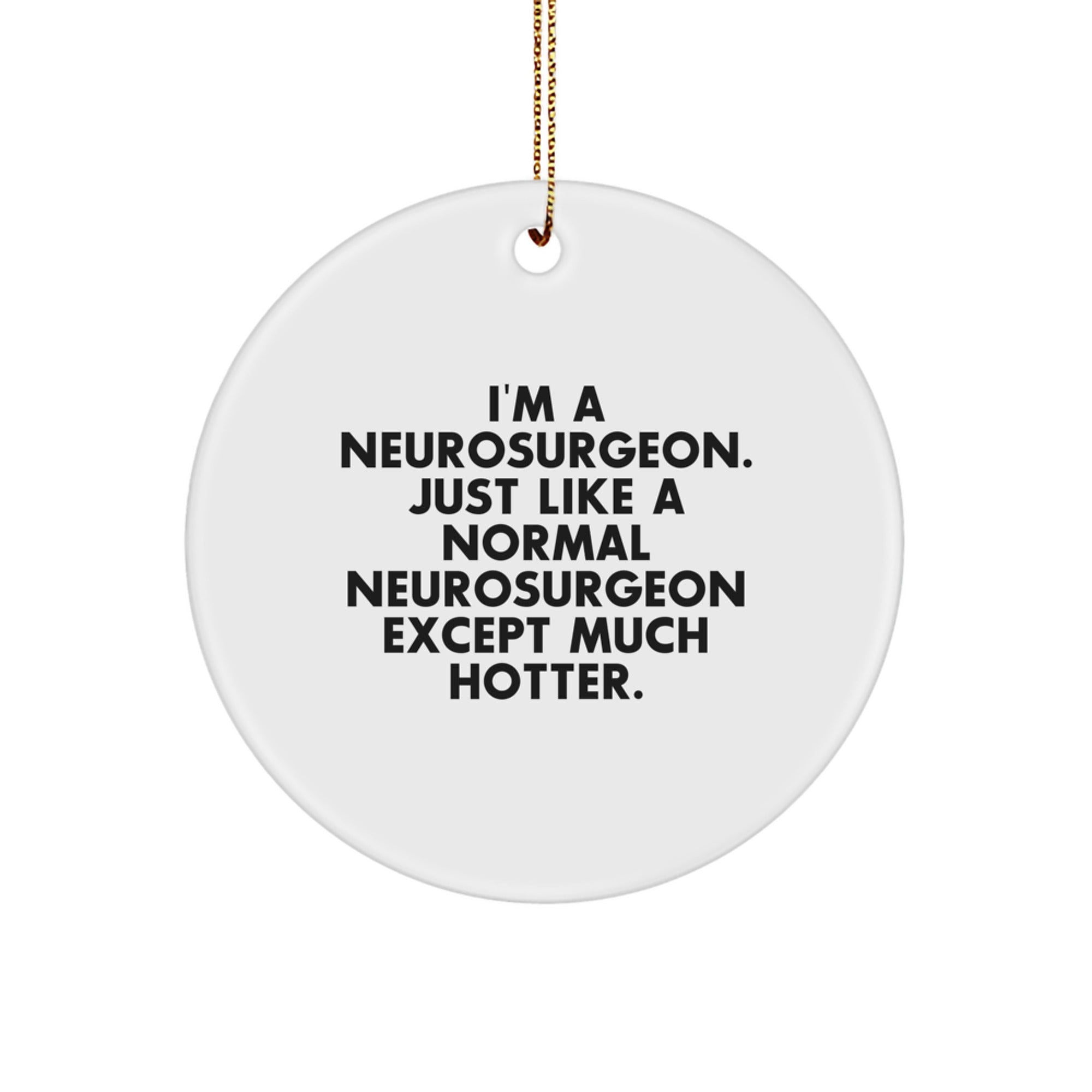 Funny Neurosurgeon Circle Ornament Gifts from Friends for Christmas Unique Gifts - Image 1