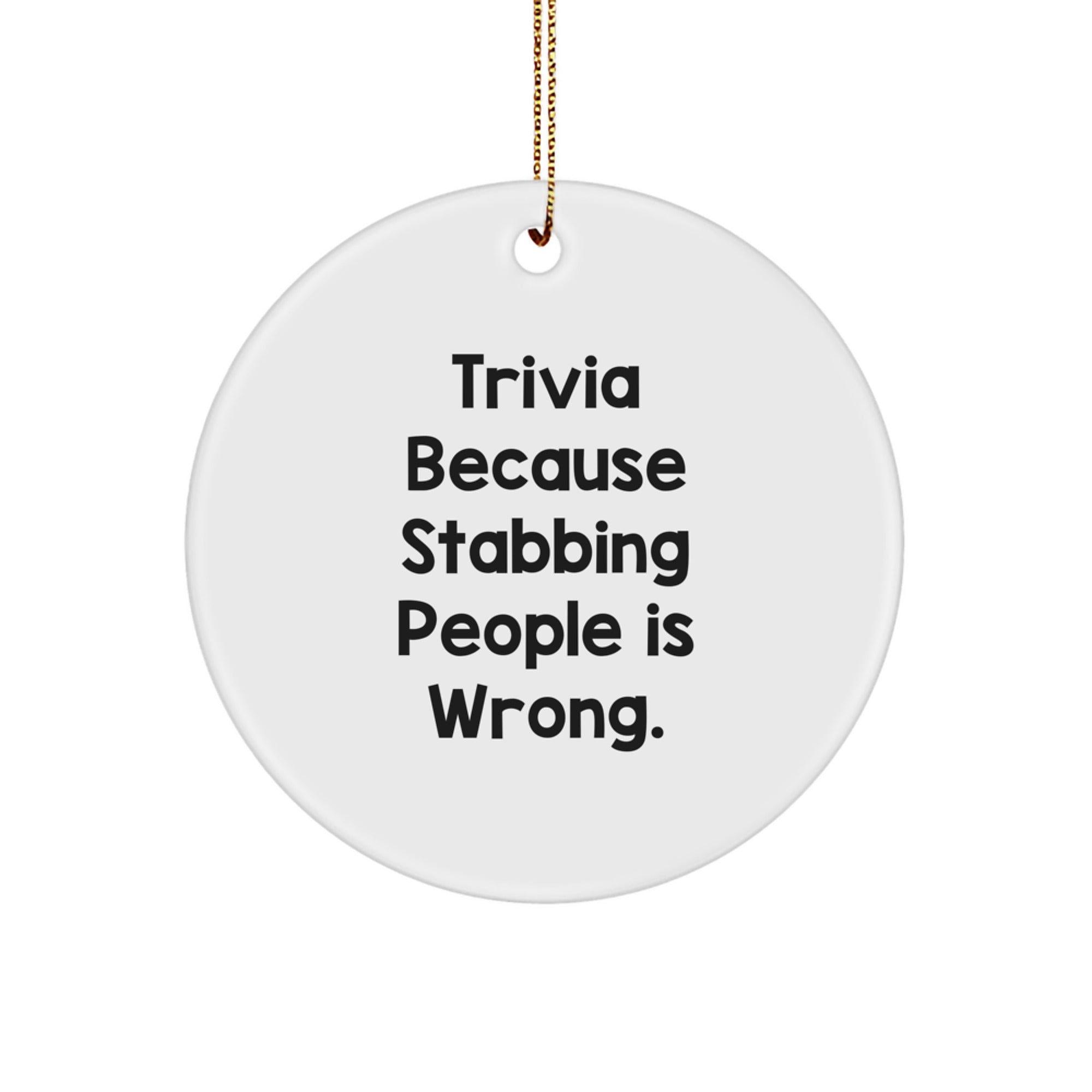 Trivia Circle Ornament, Gifts from Friends to Trivia Lovers, Christmas Unique Trivia Gifts - Image 1
