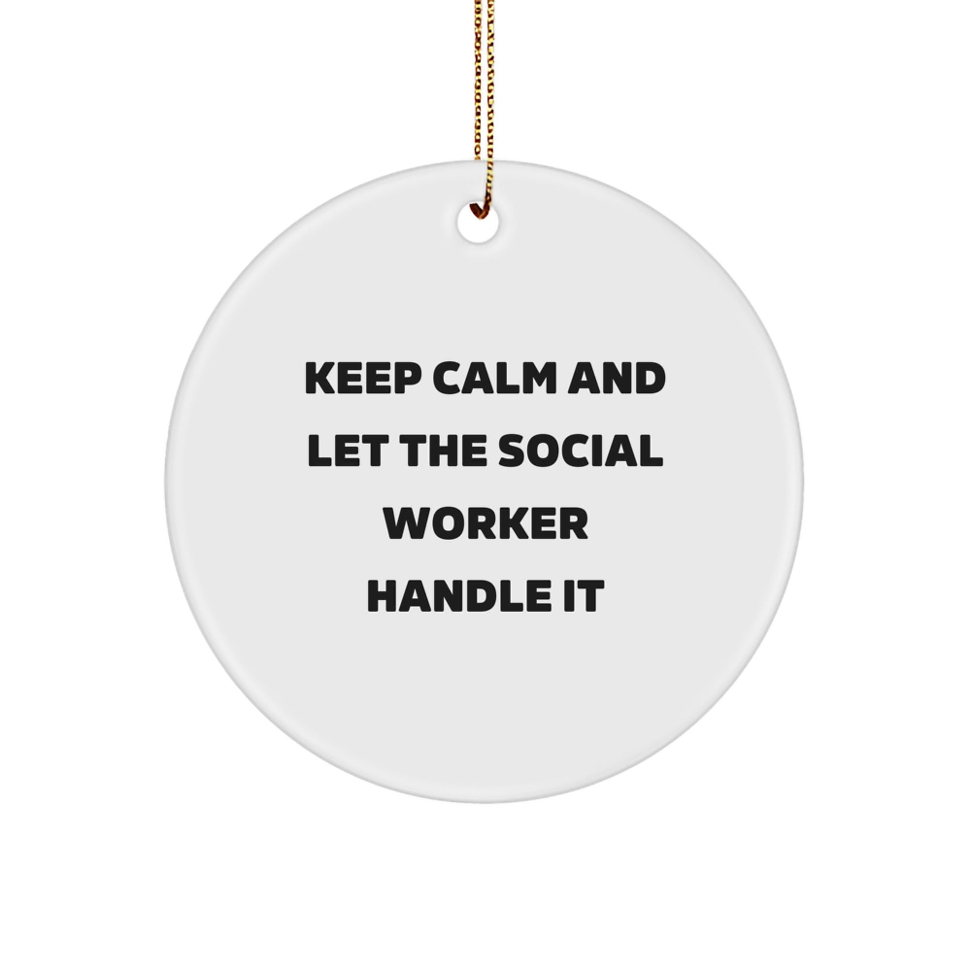 Funny Social Worker Christmas Unique Gifts from Friends Circle Ornament for Social Worker Men Women Coworkers - Image 1