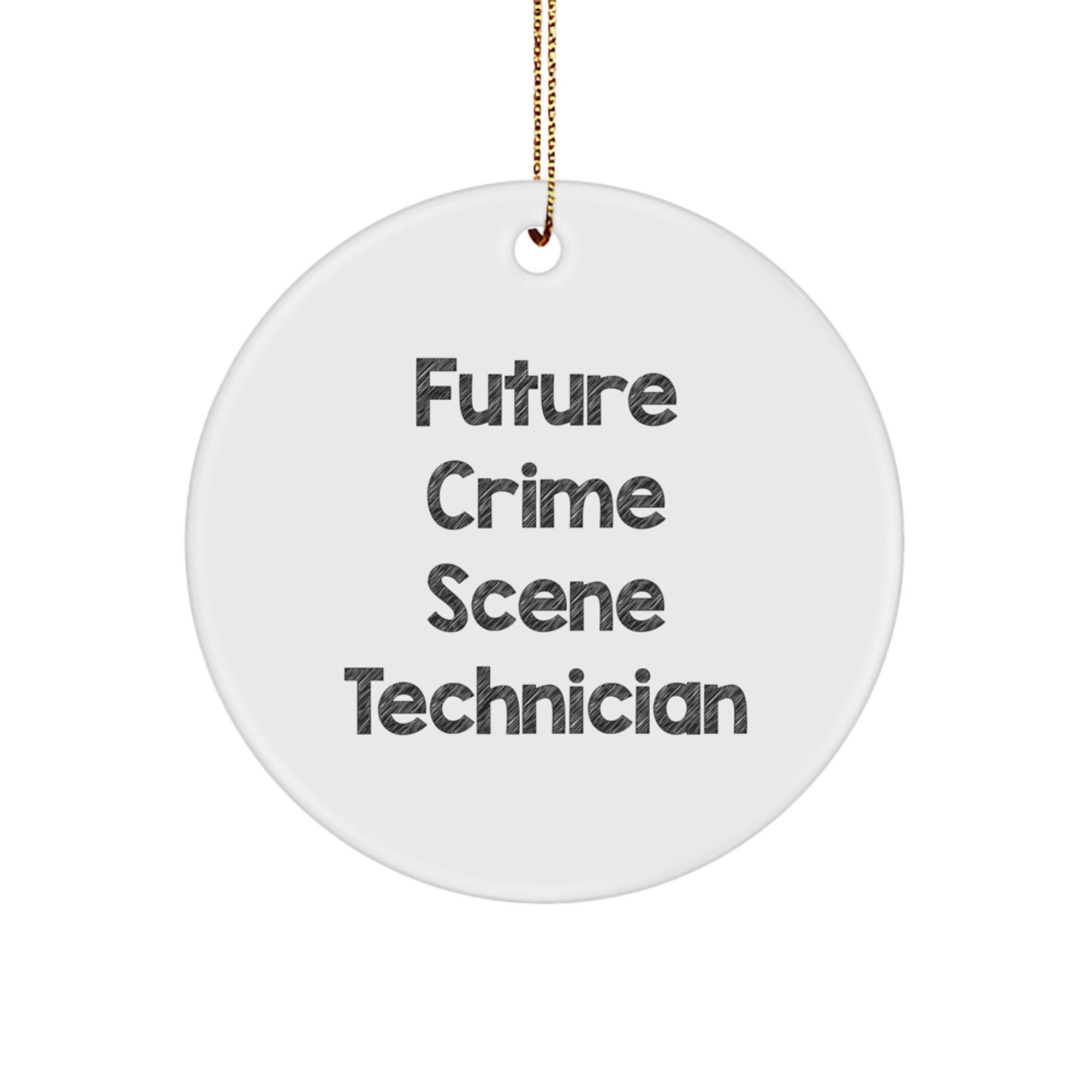 Crime Scene Technician Gifts for Men - Funny Quote - Circle Ornament for Family or Friends, Gifts from Men to Crime Scene Tech Enthusiast, Unique Christmas Unique Gifts - Image 1