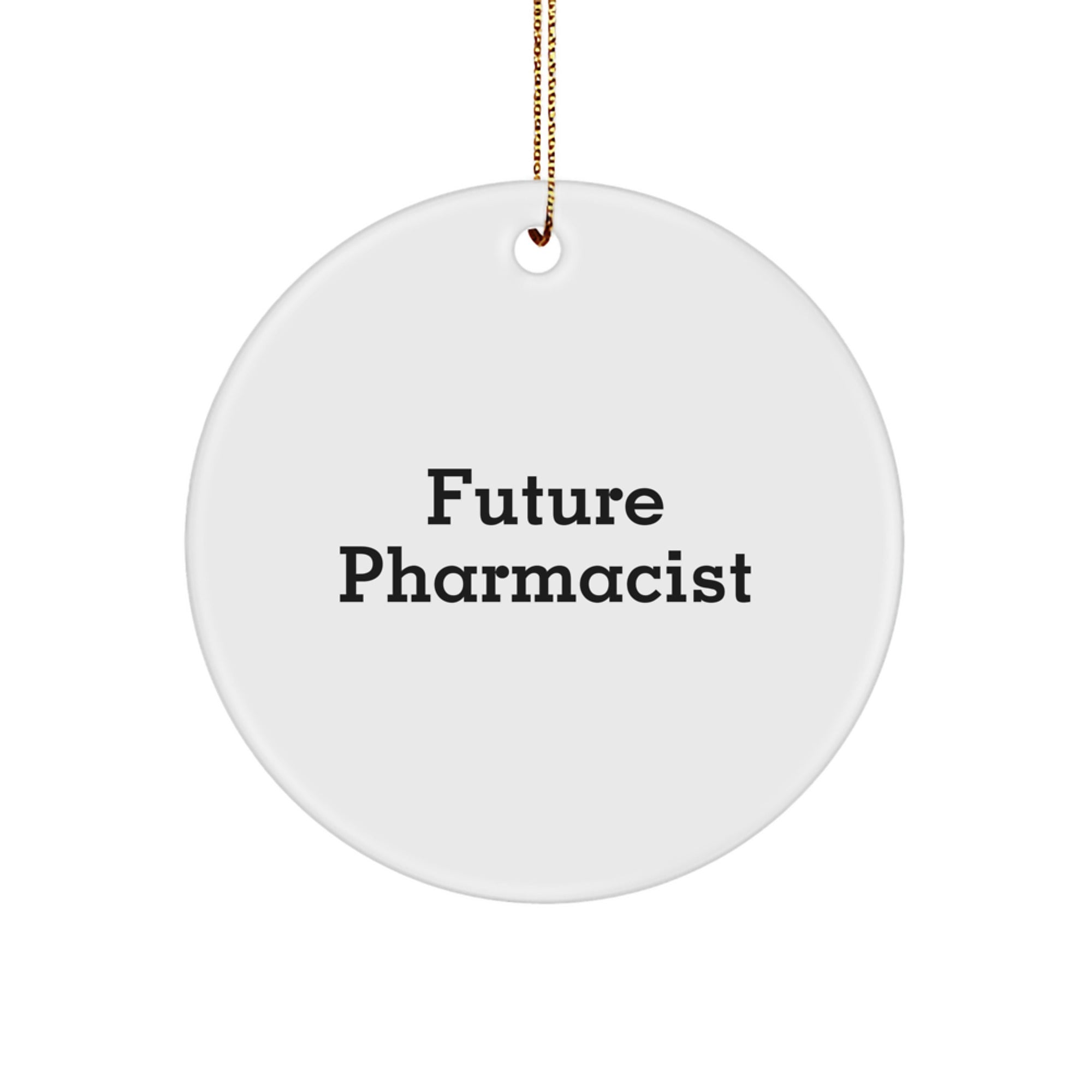 Funny Future Pharmacist Christmas Unique Gifts for Pharmacist Friends Circle Ornament Gifts from Men to Colleagues - Image 1