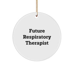 Funny Inspirational Gifts from Friends or Family for Future Respiratory Therapist Christmas Circle Ornament - Image 1