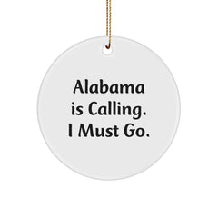 Alabama Calling Circle Ornament Gifts from Friends and Family for Christmas - Image 1