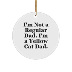 Funny Yellow Cat Dad Gifts from Men to Friends, Yellow Cat Christmas Unique Gifts for Yellow Cat Lovers - Image 1