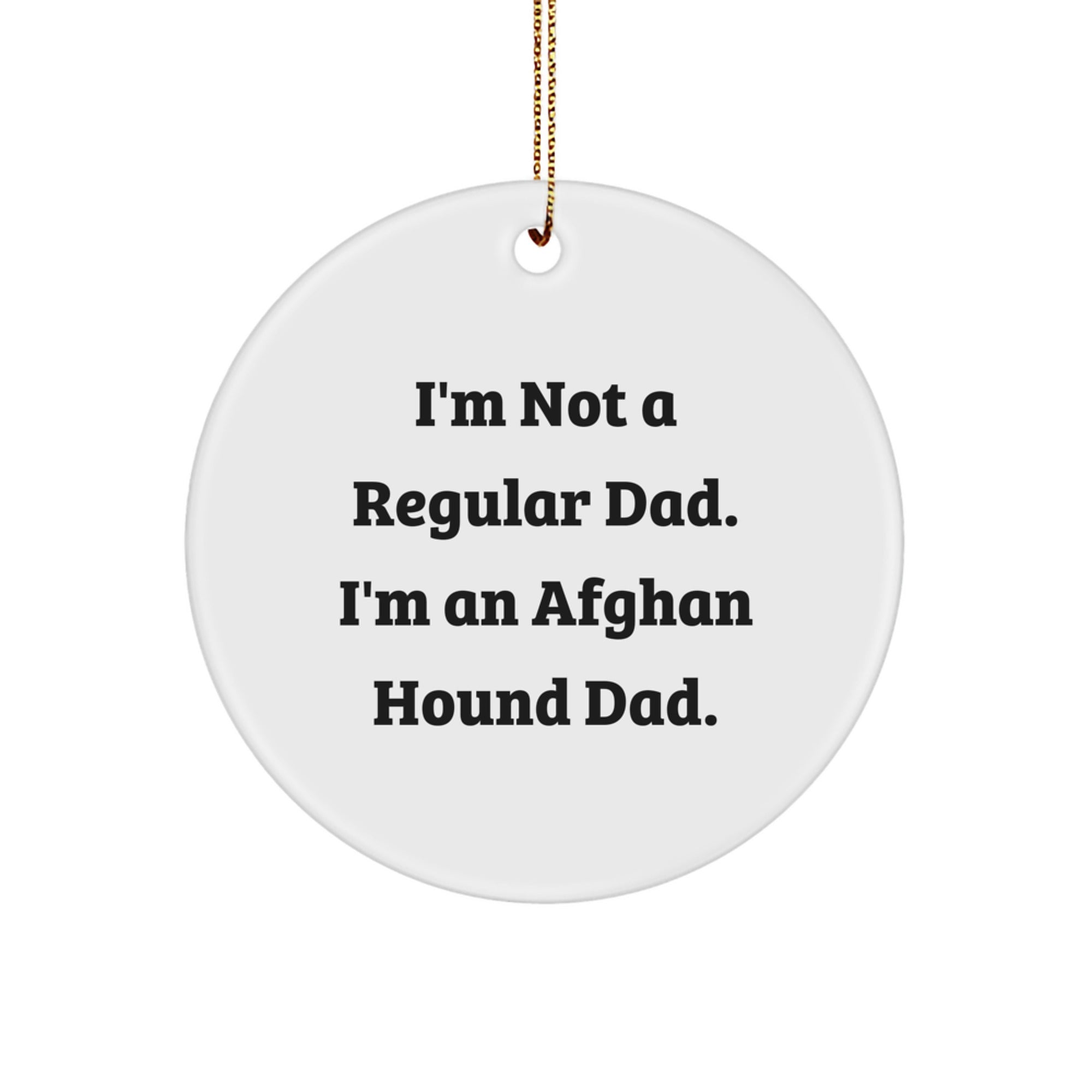 Funny Afghan Hound Dad Gifts from Men to Family for Christmas Unique Ornaments - Image 1