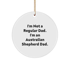 Australian Shepherd Dad Gifts from Men to Australian Shepherd Dog Lovers on Christmas Unique Ornament - Image 1