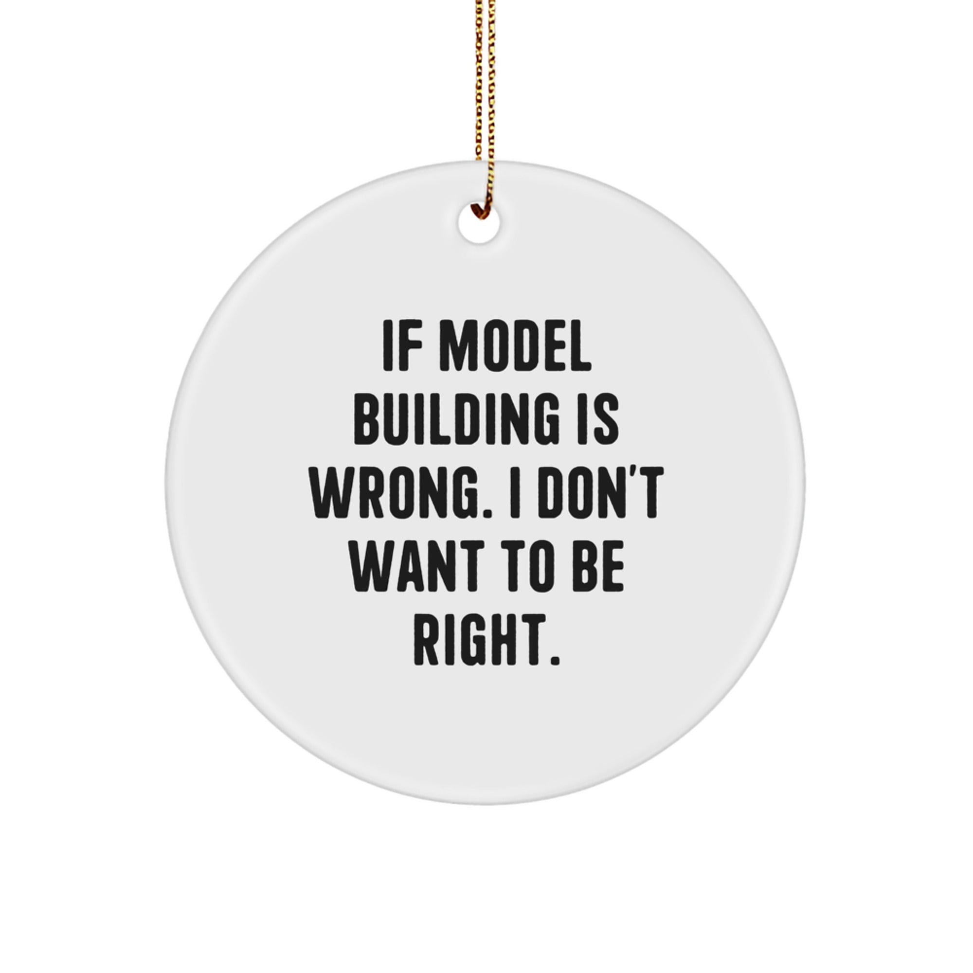 Funny Model Building Circle Ornament Gifts from Friends, Family, or Coworkers for Christmas Unique Presents - Image 1