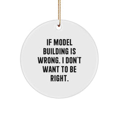 Funny Model Building Circle Ornament Gifts from Friends, Family, or Coworkers for Christmas Unique Presents - Image 1