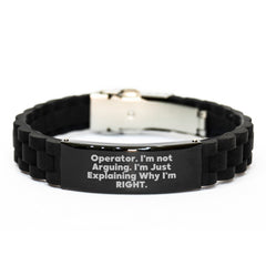 Funny Operator Gifts for Operator, Glide lock Clasp Bracelet, Christmas Unique Presents from Friends and Family - Image 1