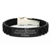 Funny Puzzle Enthusiast Gift Ideas Glide lock Clasp Bracelet for Puzzles Lovers from Friends for Birthday Unique Gifts - Image 1