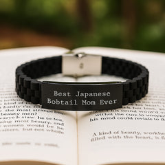 Funny Japanese Bobtail Cat Mom Gifts, Best Glide lock Clasp Bracelet for Graduation, Gifts from Mom to Japanese Bobtail Cat, Unique Jewelry for Friends and Family - Image 2
