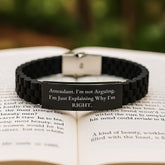 Funny Attendant Gifts for Men, Women, Friends or Family - Glide lock Clasp Bracelet with Attendant Quote - Unique Christmas Unique Gifts from Men to Women - Image 2