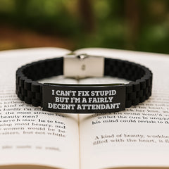 Funny Attendant Gifts from Friends for Attendants Glide lock Clasp Bracelet - Christmas Unique - Image 2