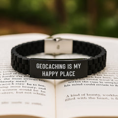 Funny Geocaching Gifts for Geocaching Lovers - Glide lock Clasp Bracelet Gifts from Men, Women, Friends, or Coworkers on Valentine's - Image 2