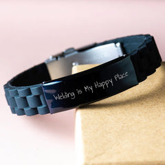 Welding Gifts for Men - Funny Welding Quote Glide lock Clasp Bracelet, Christmas Unique Gifts from Friends - Image 3