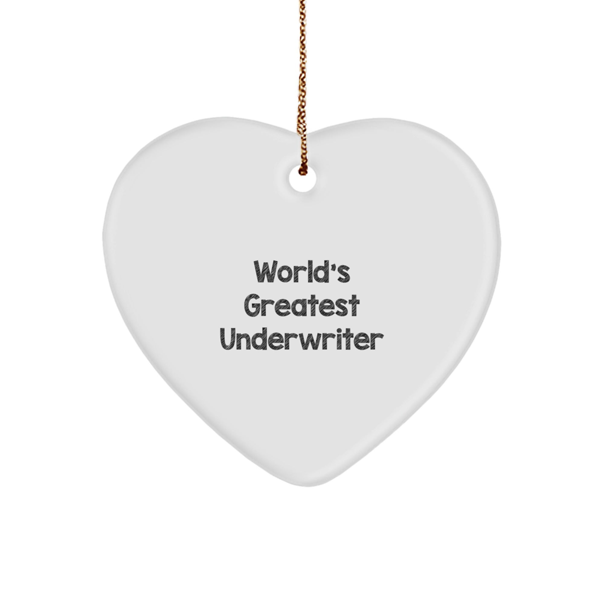 Funny Heart Ornament Gifts from Men to Underwriters at Christmas Unique Gifts - Image 1
