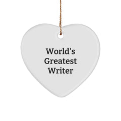 Funny Writer Gifts from Men, Gifts for Writer at Christmas with Quote "World's Greatest Writer" - Image 1