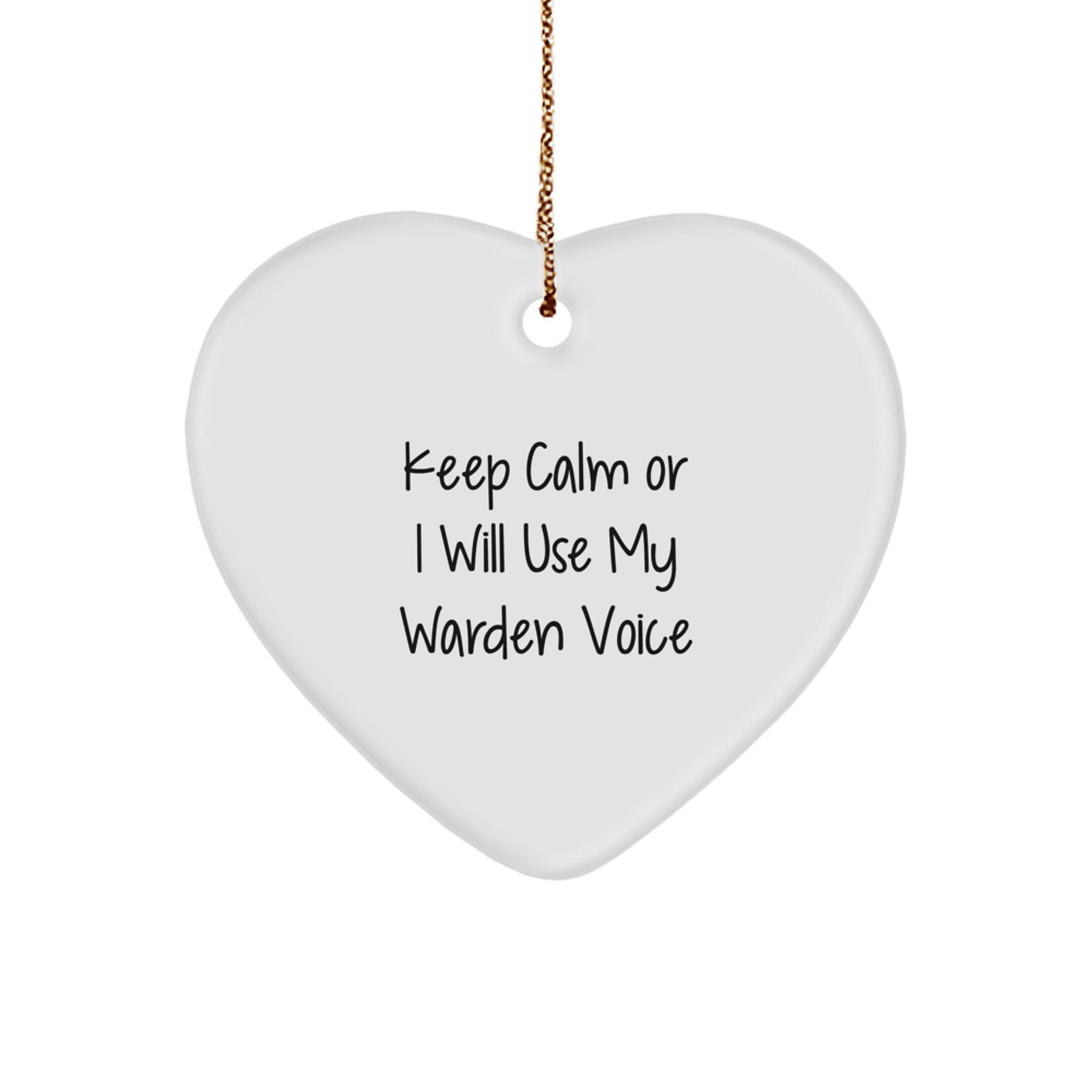 Funny Warden Heart Ornament Gifts from Friends for Warden's Christmas Unique Presents - Image 1