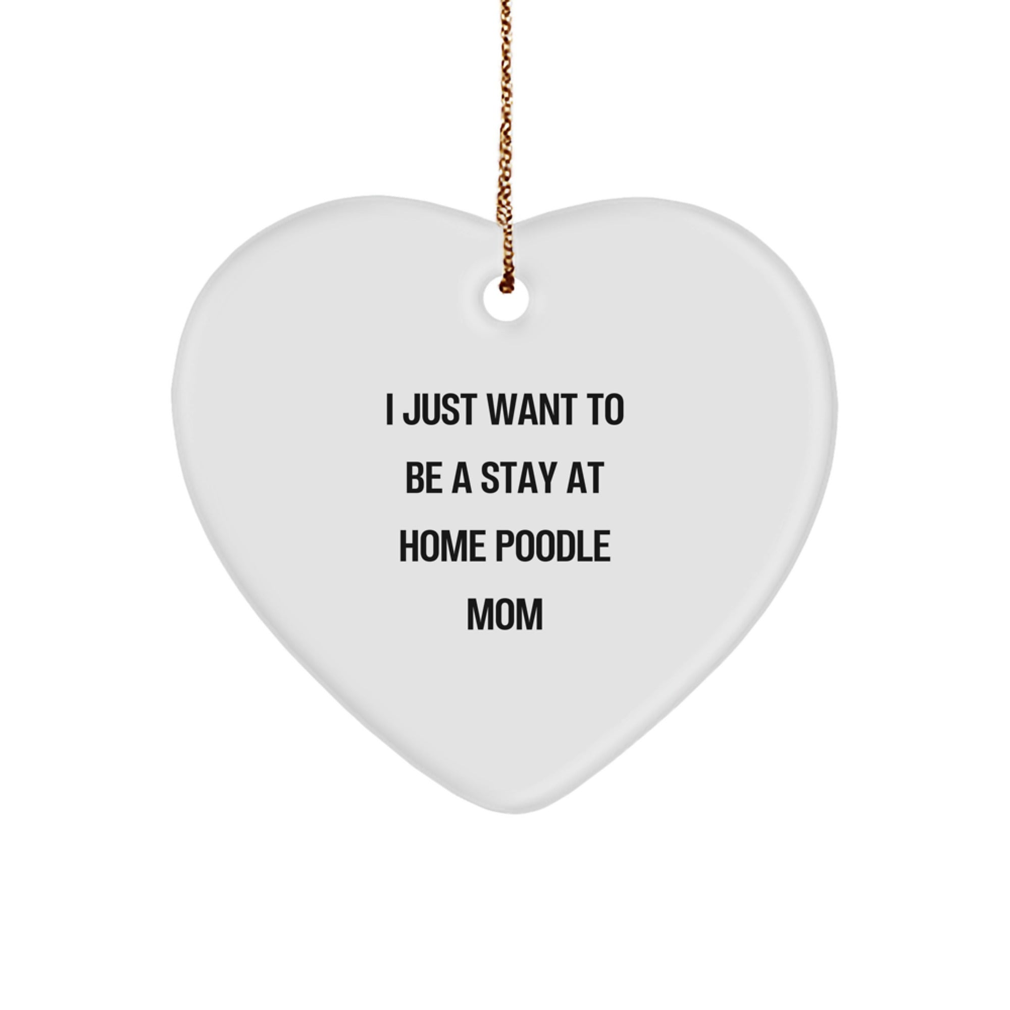 Funny Poodle Dog Mom Christmas Heart Ornament Gifts from Friends and Family for Poodle Dog Lovers - Image 1