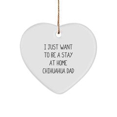 Chihuahua Dog Dad's Heart of Gold, Funny Quote Gifts from Family to Friends, Christmas Unique Gifts for Chihuahua Lovers - Image 1