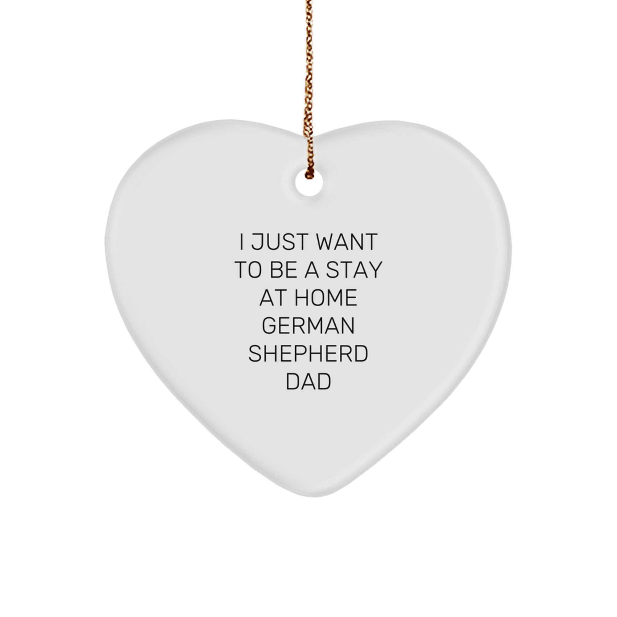 Funny German Shepherd Dad Gifts for Him - Heart Ornament for Christmas Unique for Men Dog Owners, Gifts from Men to Men Friends Family - Image 1