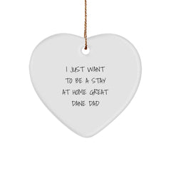 Funny Great Dane Dog Gifts from Mom, Dad, or Friends - Heart Ornament for Christmas - Image 1