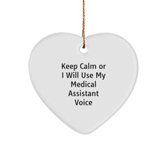 Funny Medical Assistant Gifts from Friends for Medical Assistants - Heart Ornament for Christmas Unique Gifts - Image 1