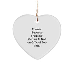 Funny Farmer Gifts from Friends - Heart Ornament for Men, Inspirational Quote - Gifts for Farmer, Unique Christmas Unique Gifts - Image 1