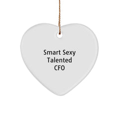 Smart Sexy Talented CFO Heart Ornament Gifts from Men for Christmas - Image 1