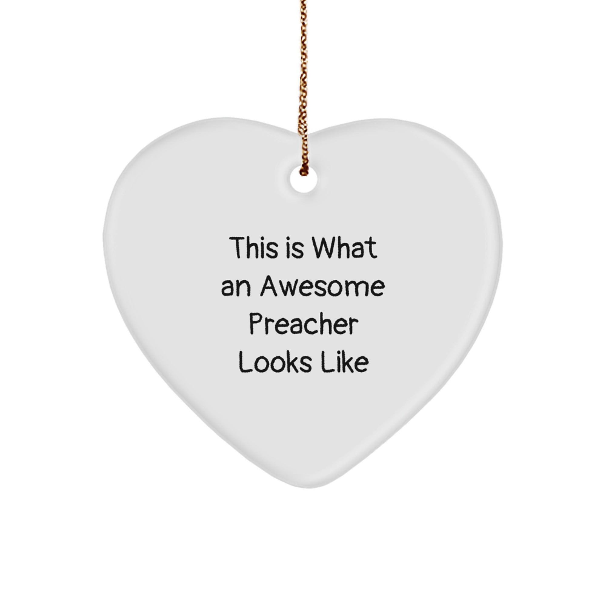 Funny Preacher Gifts from Men to Awesome Preachers This Is What An Awesome Preacher Looks Like Christmas Ornament - Image 1