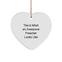 Funny Preacher Gifts from Men to Awesome Preachers This Is What An Awesome Preacher Looks Like Christmas Ornament - Image 1