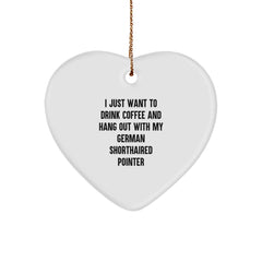 German Shorthaired Pointer Dog Gifts, Funny Quote Heart Ornament, Gifts from Family, Heartfelt Christmas Memorable Present for German Shorthaired Pointer Dog Lovers, Unique Christmas Unique Gifts - Image 1