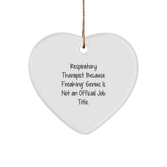 Funny Respiratory Therapist Gifts from Men - Respiratory Therapist Heart Ornament Christmas Unique Gifts, Inspirational Quote for Respiratory Therapist Friends and Family - Image 1