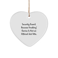 Funny Security Guard Gifts, Heart Ornament for Christmas Unique Presents from Friends, Coworkers, Family - Image 1