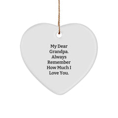 Heartfelt Grandpa Gifts from Family, Funny Grandpa Ornament for Christmas Unique Presents - Image 1