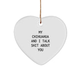 Funny Chihuahua Dog Heart Ornament Gifts from Friends, Coworkers, Family for Christmas - Image 1