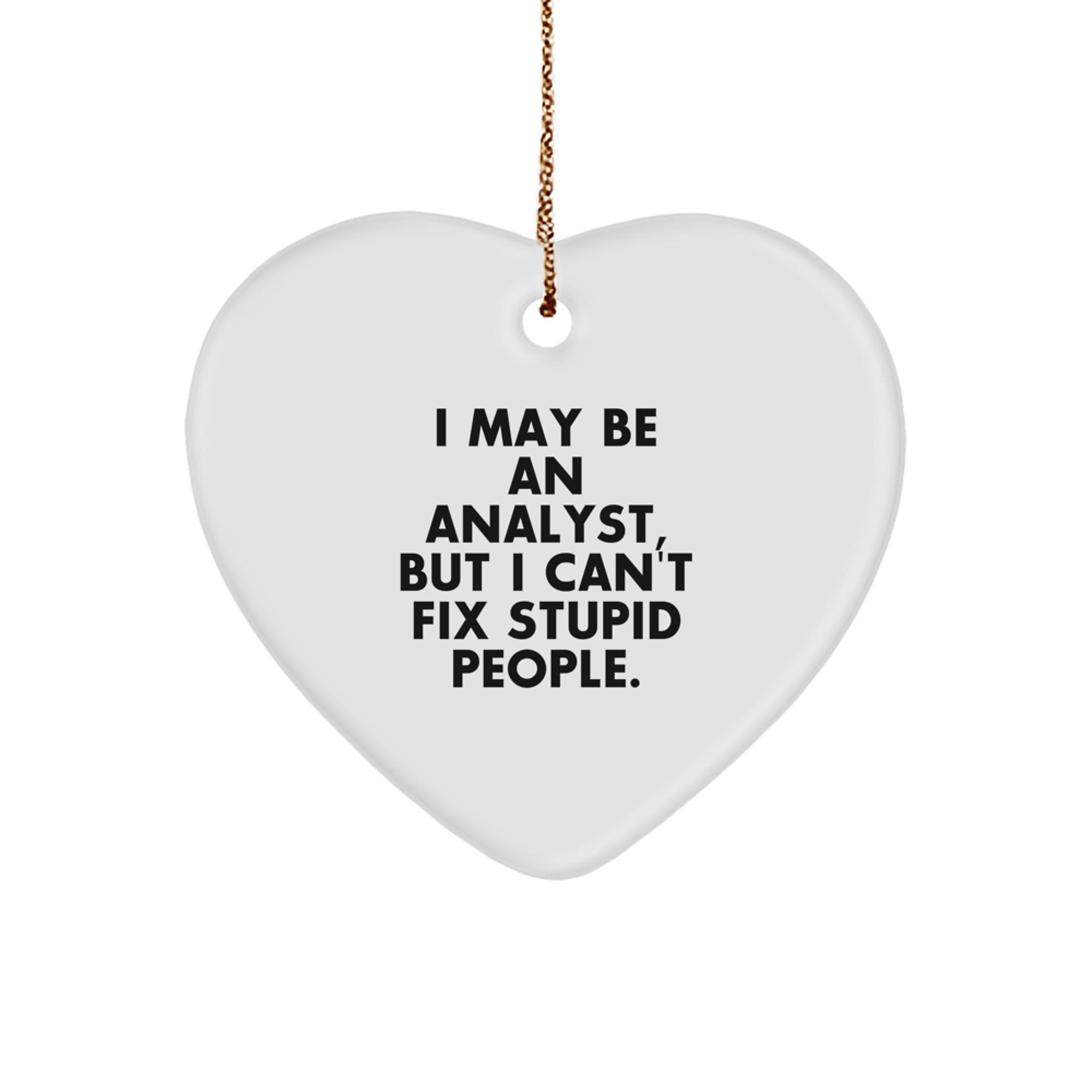 Funny Analyst Heart Ornament Gifts from Friends or Family - I May Be An Analyst, But I'm Kind - Image 1