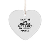 Funny Analyst Heart Ornament Gifts from Friends or Family - I May Be An Analyst, But I'm Kind - Image 1