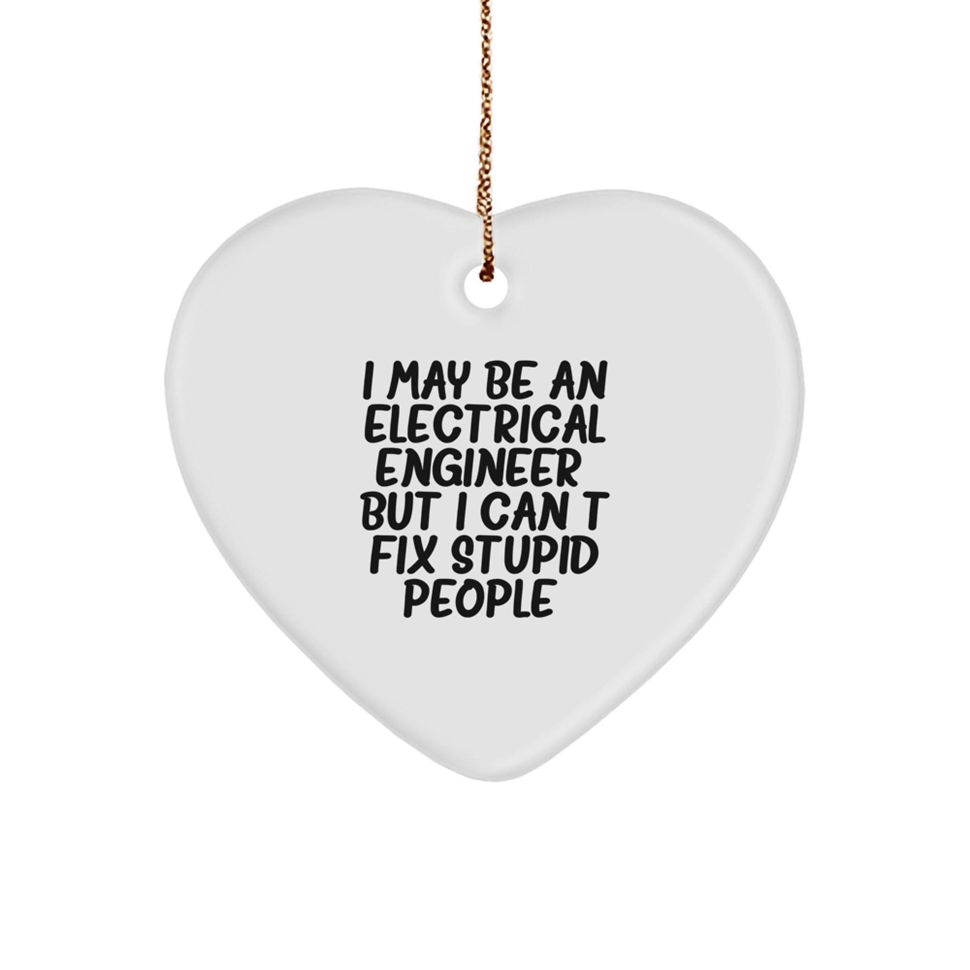 Funny Electrical Engineer Heart Ornament Gifts from Friends, Unique Christmas Unique Gifts for Electrical Engineer Men - Image 1