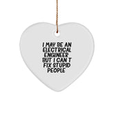 Funny Electrical Engineer Heart Ornament Gifts from Friends, Unique Christmas Unique Gifts for Electrical Engineer Men - Image 1