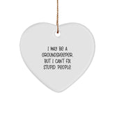 Funny groundskeeper Heart Ornament Gifts from Men to Friends for Christmas Unique - Image 1
