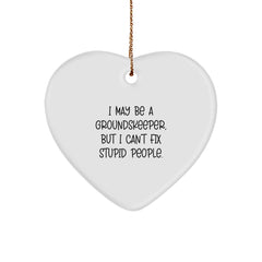 Funny groundskeeper Heart Ornament Gifts from Men to Friends for Christmas Unique - Image 1