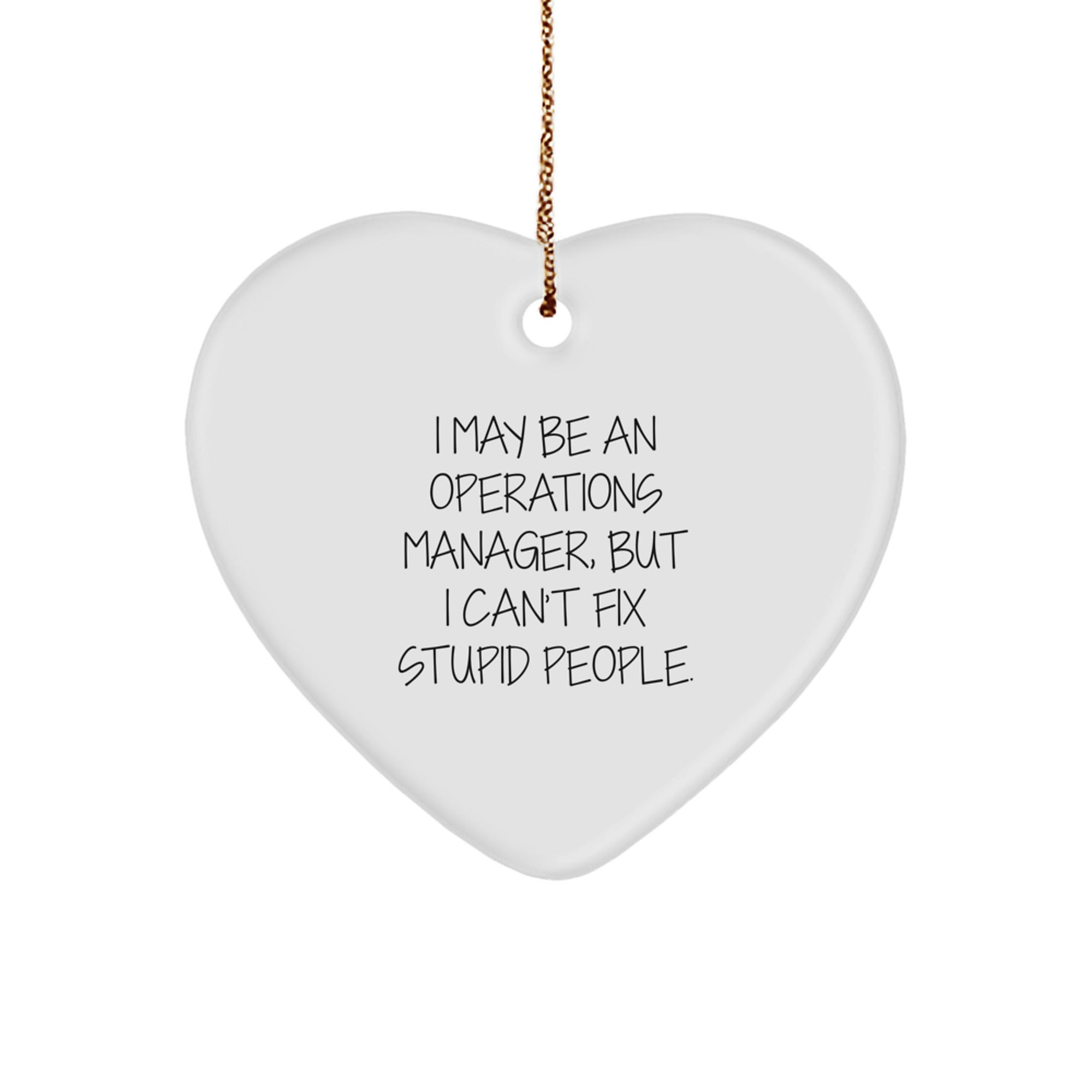 Funny Operations Manager Office Heart Ornament Gifts from Friends for Men, Women, Coworkers, Family - Christmas Unique Decorations - Image 1