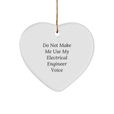 Unique Electrical Engineer Christmas Unique Gifts from Friends - Funny Heart Ornament for Men or Women - Image 1