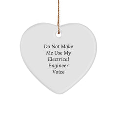 Unique Electrical Engineer Christmas Unique Gifts from Friends - Funny Heart Ornament for Men or Women - Image 1