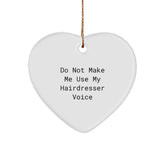 Funny Hairdresser Christmas Unique Gift Ideas from Friends for Hairdresser Heart Ornament Gifts for Hairdresser - Image 1