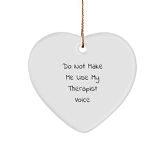 Funny Therapist Heart Ornament Gifts from Men to Women Coworkers Family - Christmas Unique Presents - Image 1