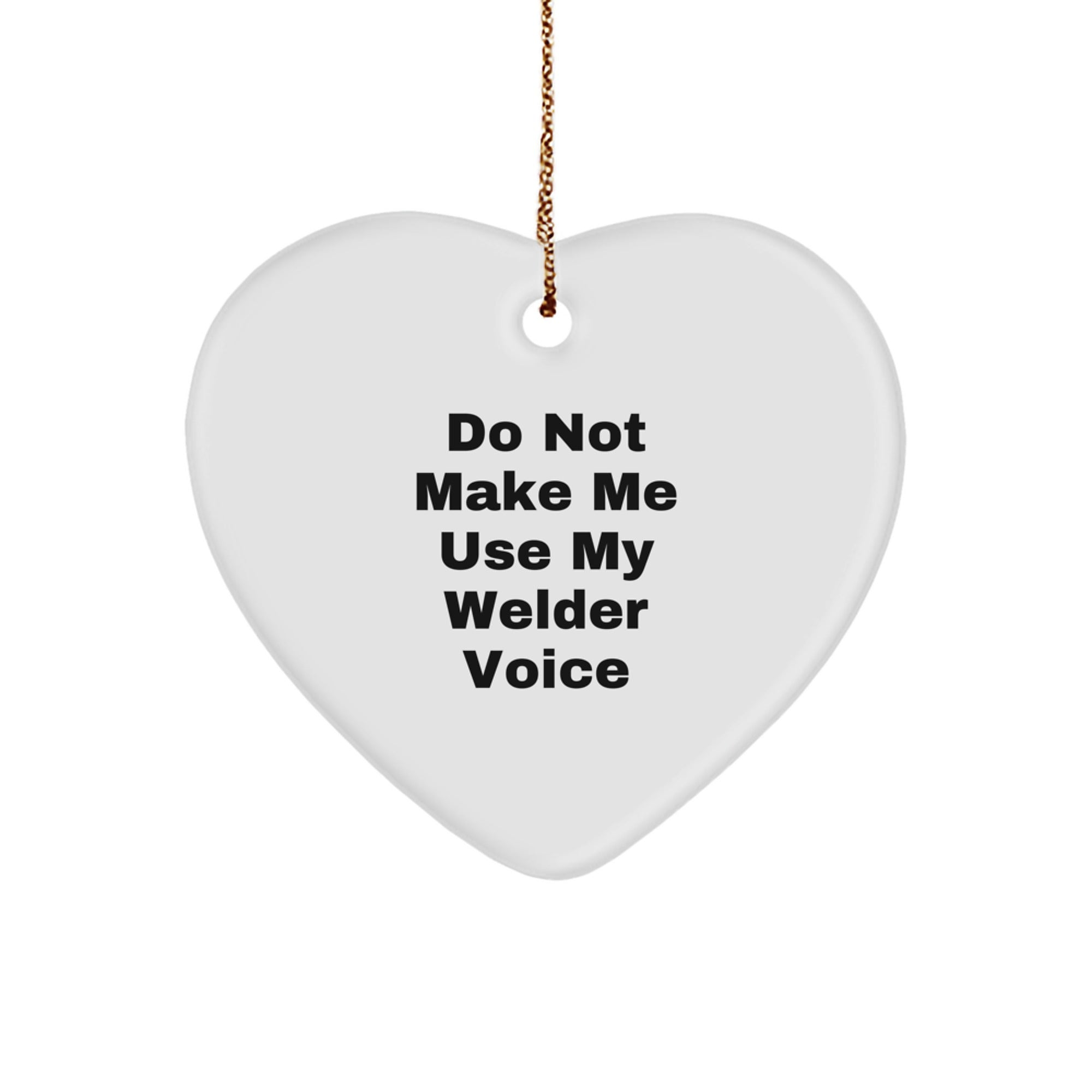 Funny Welder Heart Ornament Gifts for Him, Gifts from Friends to Men with Heart Shaped Christmas Unique - Image 1